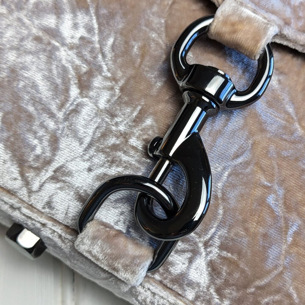 REBECCA MINKOFF Mini Mac Velvet Convertible Crossbody Clutch - Picture 8 of 13